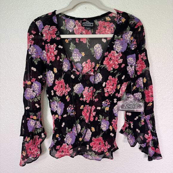 Angie Tops - Angie Y2K Top Womens Small Floral Boho Fairy Cottage Romantic Festival Vintage